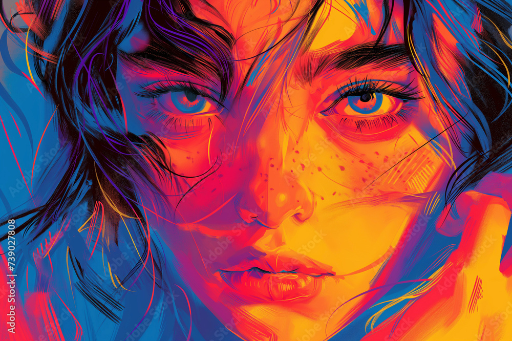 Colorful and vivid illustration of a woman painted in watercolor Bunte und lebendige Illustration einer Frau in Aquarell gemalt 水彩で描いたカラフルで鮮やかな女性のイラスト Colorful and vivid illustration of a woman painted in watercolor Bunte und lebendige Illustration einer Frau in Aquarell gemalt 水彩で描いたカラフルで鮮やかな女性のイラスト