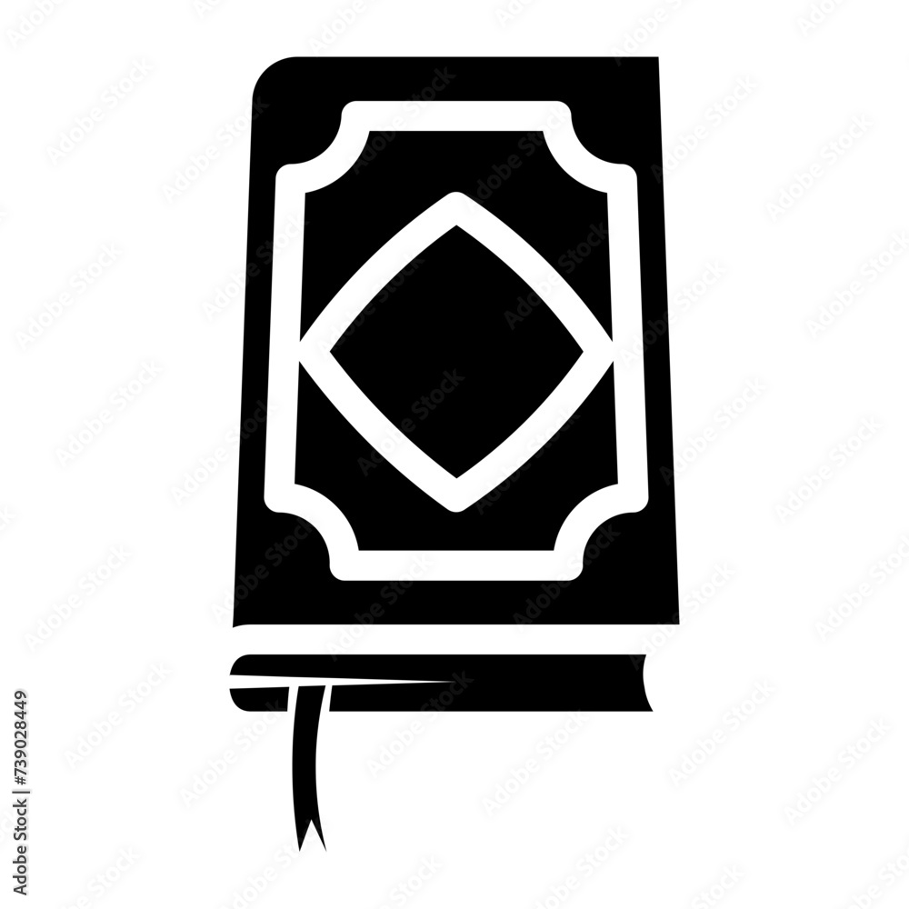 Ramadhan icon on the glyph style. Al Quran icon vector Ramadhan icon on the glyph style. Al Quran icon vector