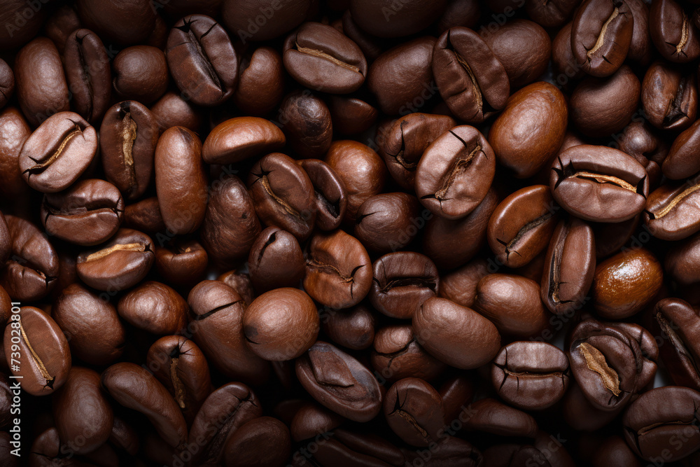 Processed collage of dark brown coffee beans texture. Background for banner, backdrop or texture Processed collage of dark brown coffee beans texture. Background for banner, backdrop or texture
