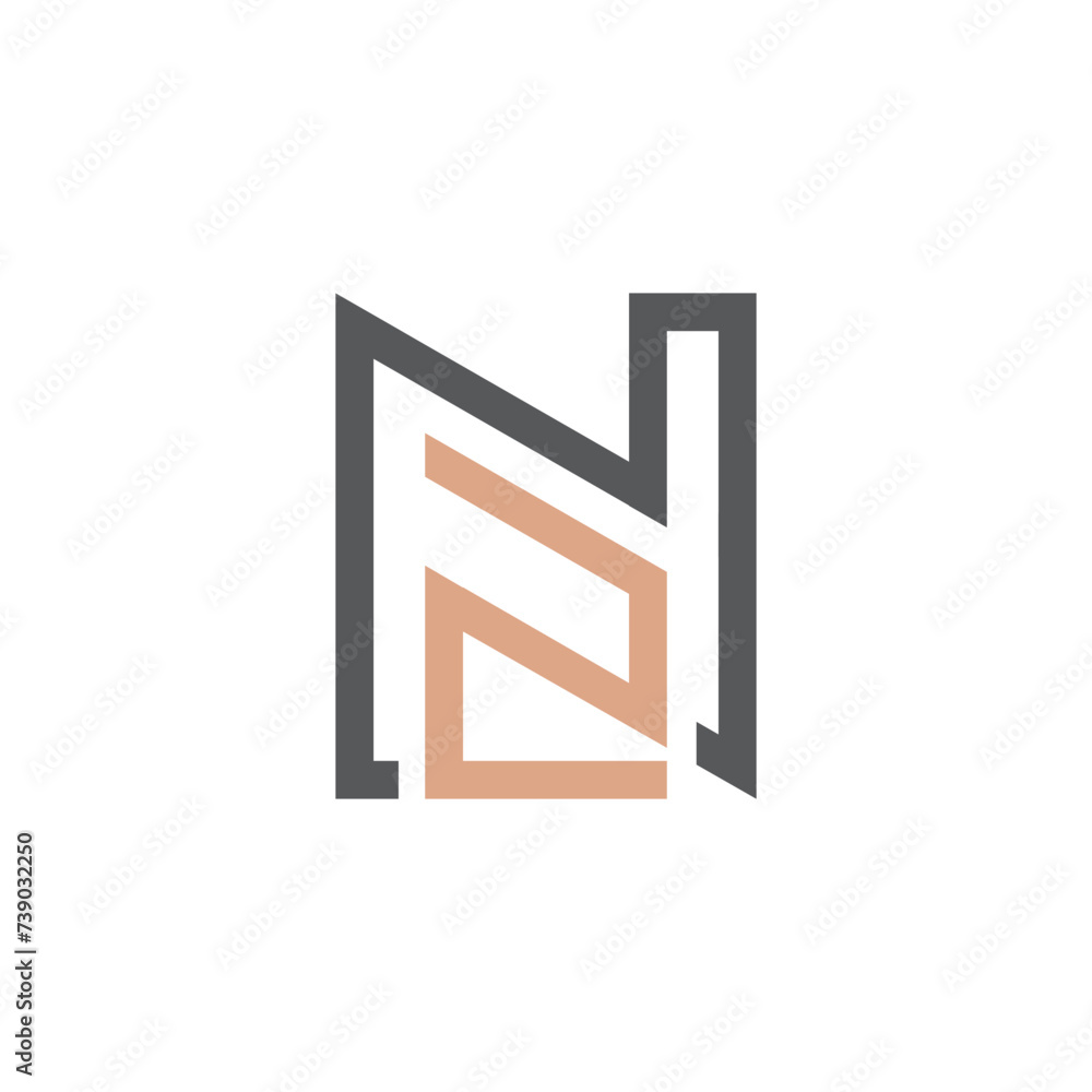 ZN, NZ, Abstract initial monogram letter alphabet logo design ZN, NZ, Abstract initial monogram letter alphabet logo design