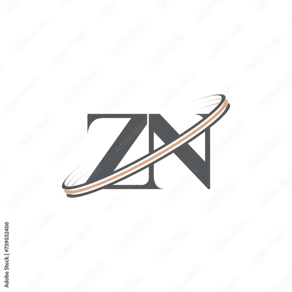Alphabet Initials logo ZN, NZ, Z and N Alphabet Initials logo ZN, NZ, Z and N