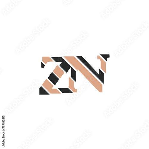 Alphabet Initials logo ZN, NZ, Z and N © mrshamsjamans