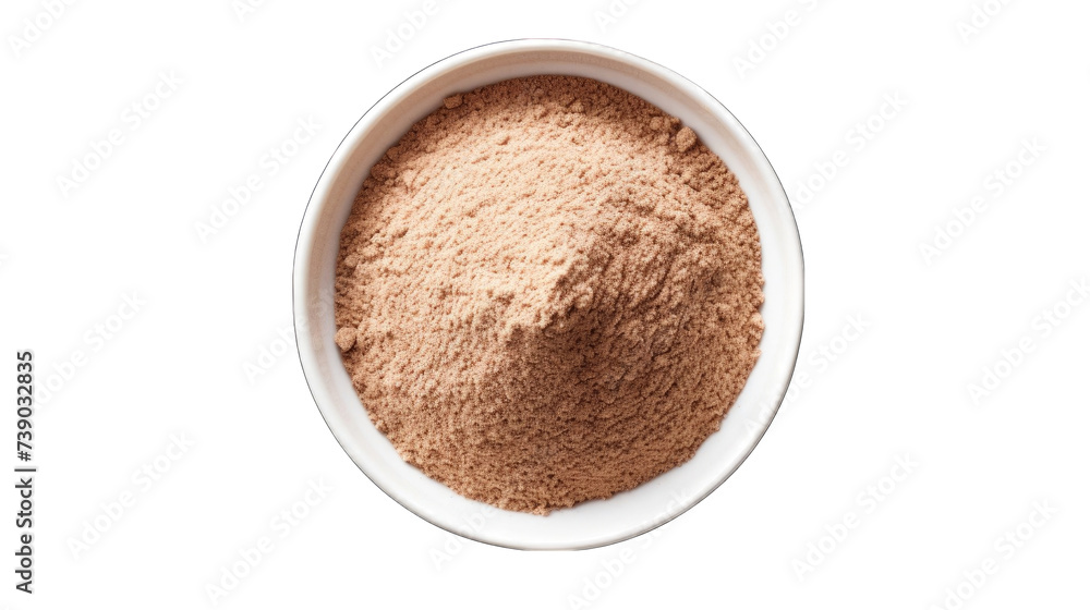 A bowl filled with flour sits on a table, with a pile of flour next to it png A bowl filled with flour sits on a table, with a pile of flour next to it png
