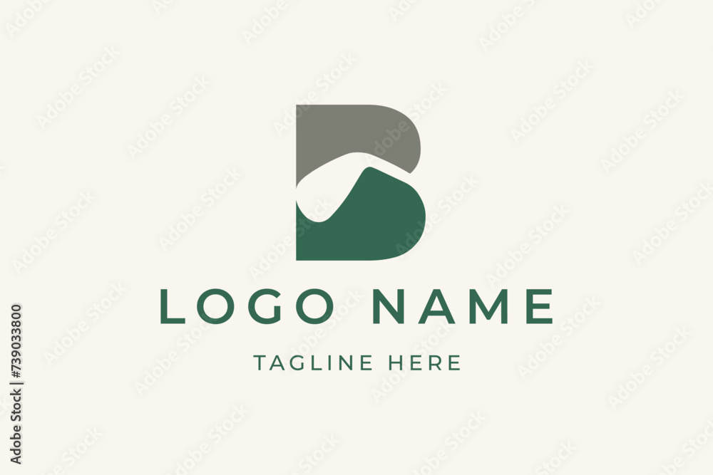 Golf sport club logo with letter b design vector Golf sport club logo with letter b design vector