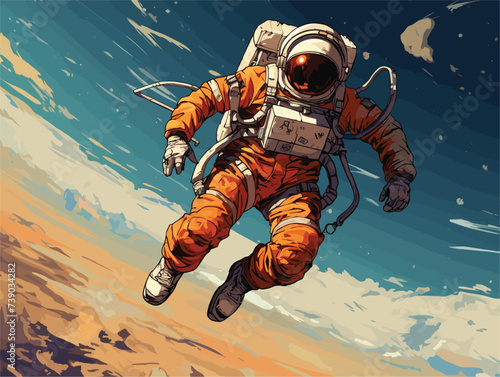 astronaut waiting a Spece 