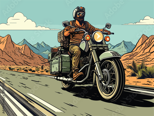 delivery man with motorbike