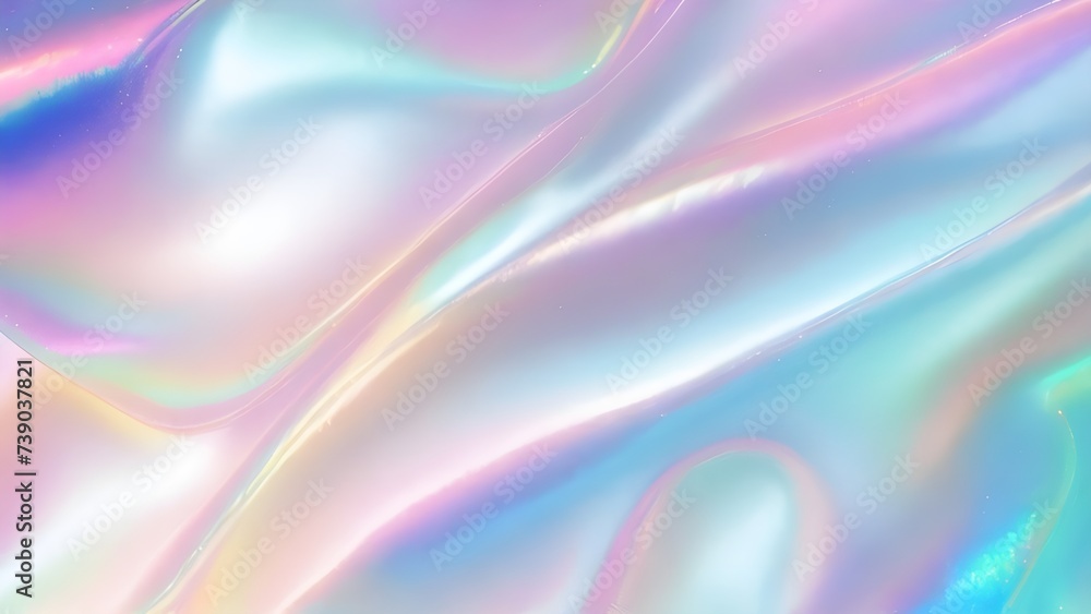 Holographic Iridescent fabric background. Shiny mother of pearl fabric, bright multi-colored fabric Holographic Iridescent fabric background. Shiny mother of pearl fabric, bright multi-colored fabric