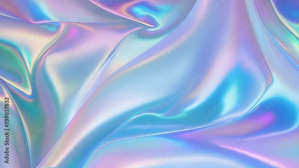 Holographic Iridescent fabric background. Shiny mother of pearl fabric, bright multi-colored fabric Holographic Iridescent fabric background. Shiny mother of pearl fabric, bright multi-colored fabric