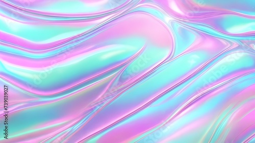 Wallpaper Mural Holographic neon background ,Colorful psychedelic abstract. Pastel color waves for background Torontodigital.ca