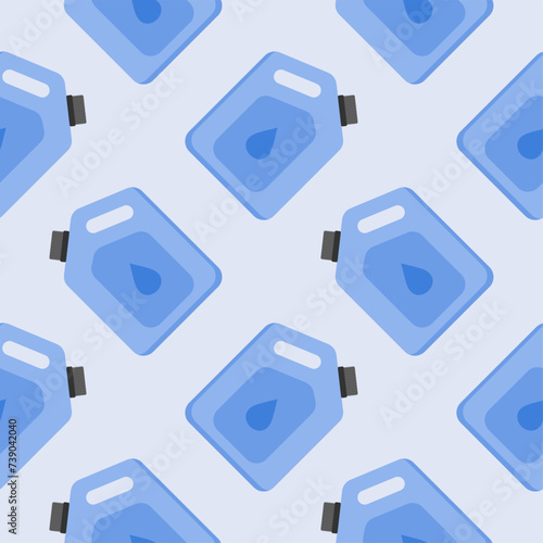 Seamless pattern of canister of gasoline. Petrol simple modern pattern. Canister for motor machine oil. Oil change service and repair. Engine oil vector sign