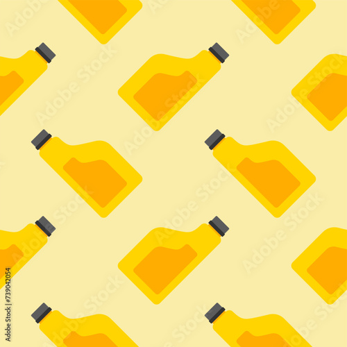 Seamless pattern of canister of gasoline. Petrol simple modern pattern. Canister for motor machine oil. Oil change service and repair. Engine oil vector sign