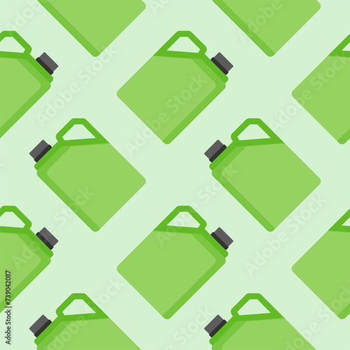 Seamless pattern of canister of gasoline. Petrol simple modern pattern. Canister for motor machine oil. Oil change service and repair. Engine oil vector sign