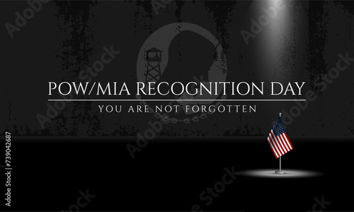 National POW MIA Recognition Day September 15 Background Vector Illustration