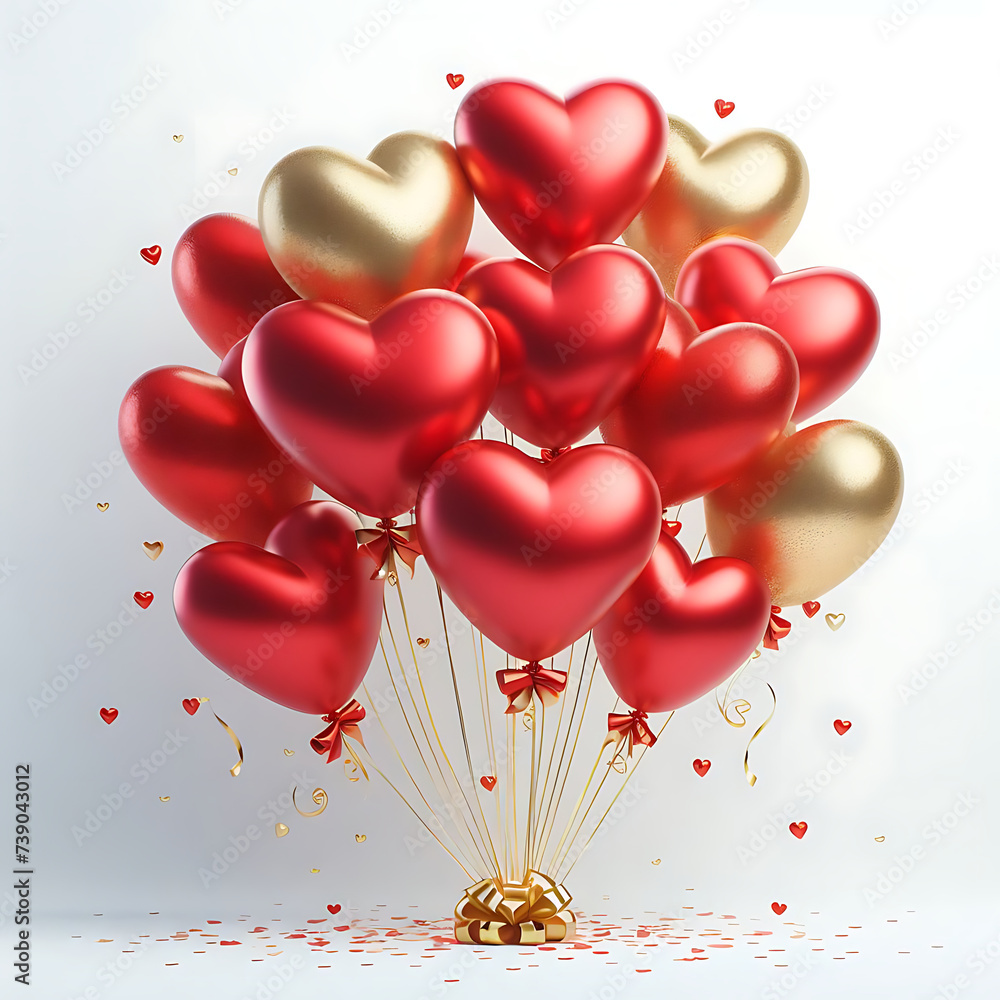 Fototapeta premium Heart shaped for Valentines day photo background