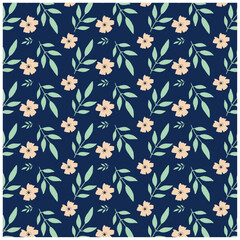 Acrylglasbilder Muster Florales Schalmuster mit zarten Blüten  © NADEALI