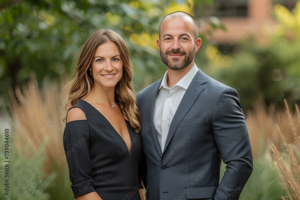 Professional Real Estate Agent Team in Natural Setting
A professional male and female real estate agent team, dressed in formal attire, showcasing confidence and partnership outdoors.
Professional Real Estate Agent Team in Natural Setting
A professional male and female real estate agent team, dressed in formal attire, showcasing confidence and partnership outdoors.