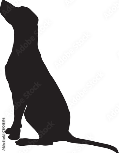 Dog full body silhouette illustration