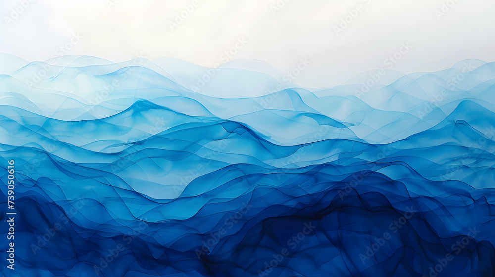 Abstract art navy blue background. Watercolor painting on textured ...