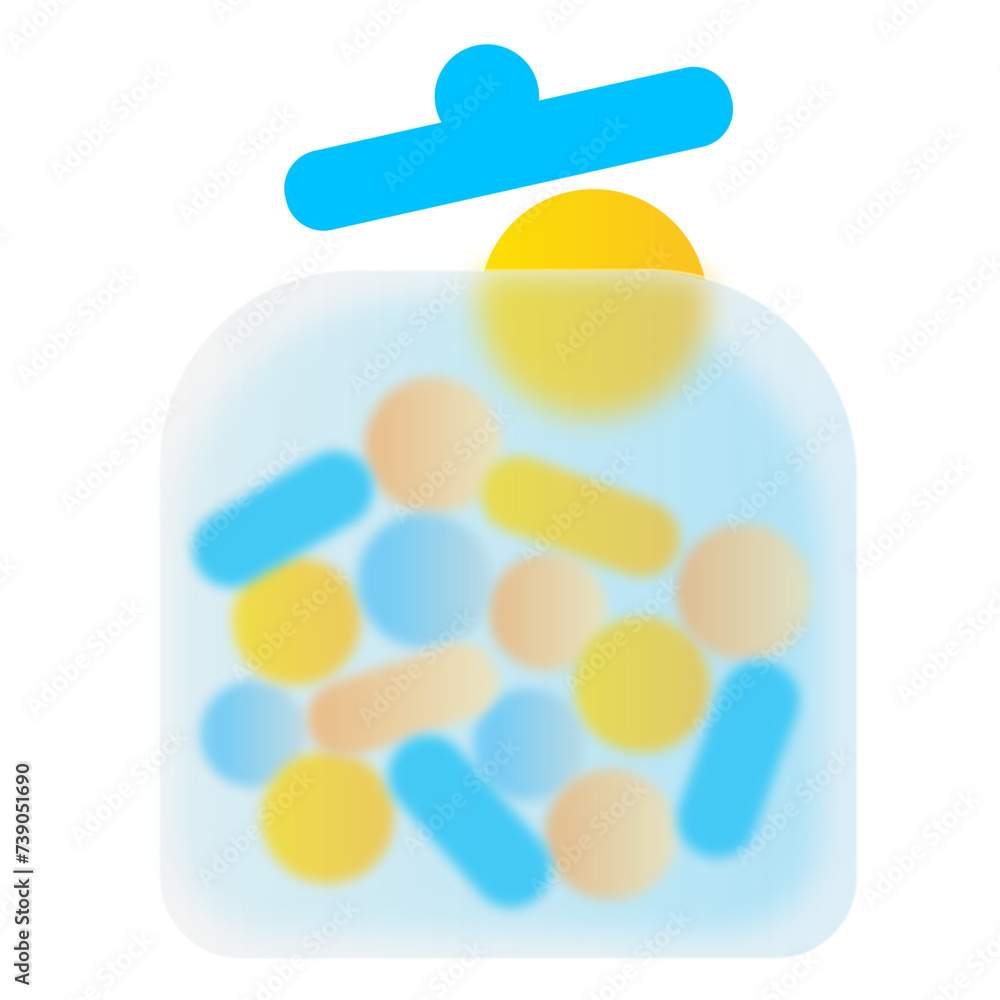 Snack Jar Menu Food Beverages Glassmorphism UI Icon Sign and Symbol Design Illustrator Png Svg	
