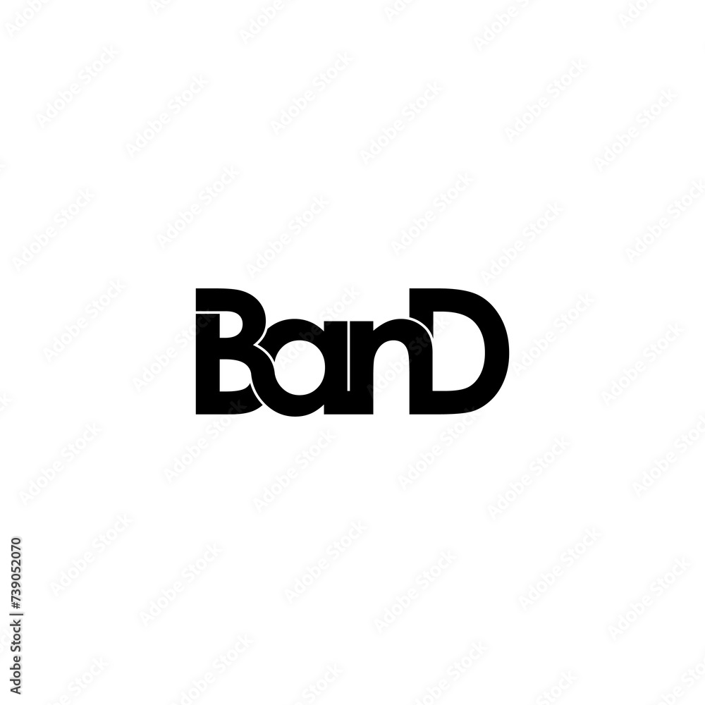 band lettering initial monogram logo design band lettering initial monogram logo design