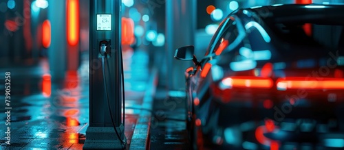 Revolutionizing Transportation, Luxury Electric Vehicle Charging Station Offering High-Speed Charging Services. © ANNY