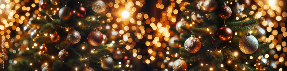 Glimmering Festive Delight Christmas Decorations Aglow in Bokeh Blissful Lights and Shadows Glimmering Festive Delight Christmas Decorations Aglow in Bokeh Blissful Lights and Shadows