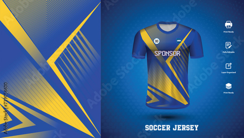 Vector soccer jersey design for sublimation or sports tshirt design for cricket football
