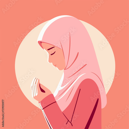 a Muslim woman praying