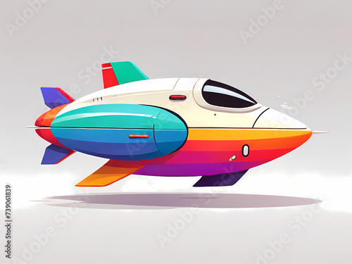 Beautiful, colorful spaceship, type 56