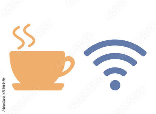 カフェ　wi-fi アイコン
