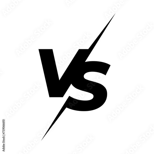 Versus logo. VS letters for sports, fight, competition, battle, match, game. Vector icon.