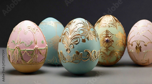 golden Easter background with golden east lining on the eggs with pretty colorful embedded lining on the egg with colorful golden lines nag shinning nit surface 