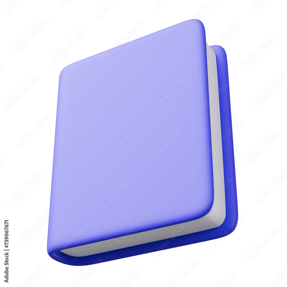 Study book isolated 3d render Study book isolated 3d render