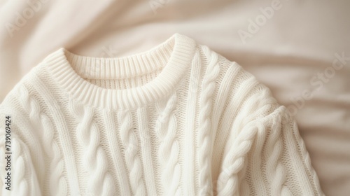 Image of a white wool sweater.