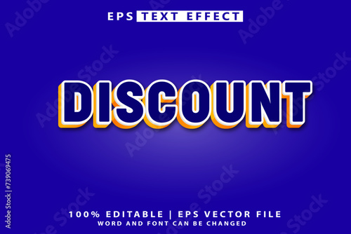 Editable discount 3d text style