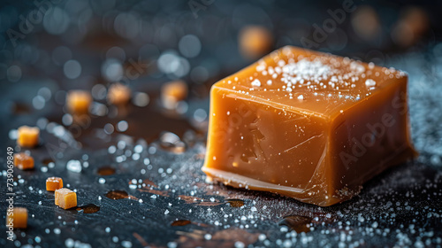 Indulge in the divine allure of salted caramel. Let the perfect balance of sweet and savory dance on your taste buds, creating a symphony of flavor that lingers in every blissful moment.  photo