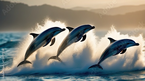 dolphins in the sea © Rashid