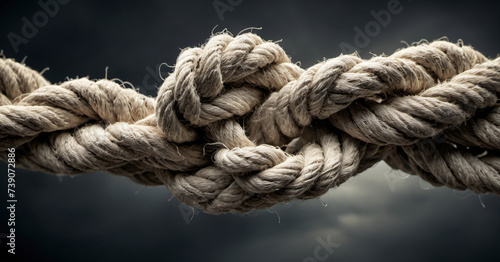 Close Up of Rope Against Sky Background