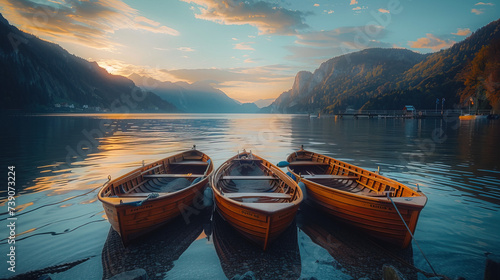 Sail into serenity with our wooden boat. Crafted with precision, it blends nature and craftsmanship. Embrace the tranquility of water, a vessel for unforgettable journeys and timeless adventures. photo