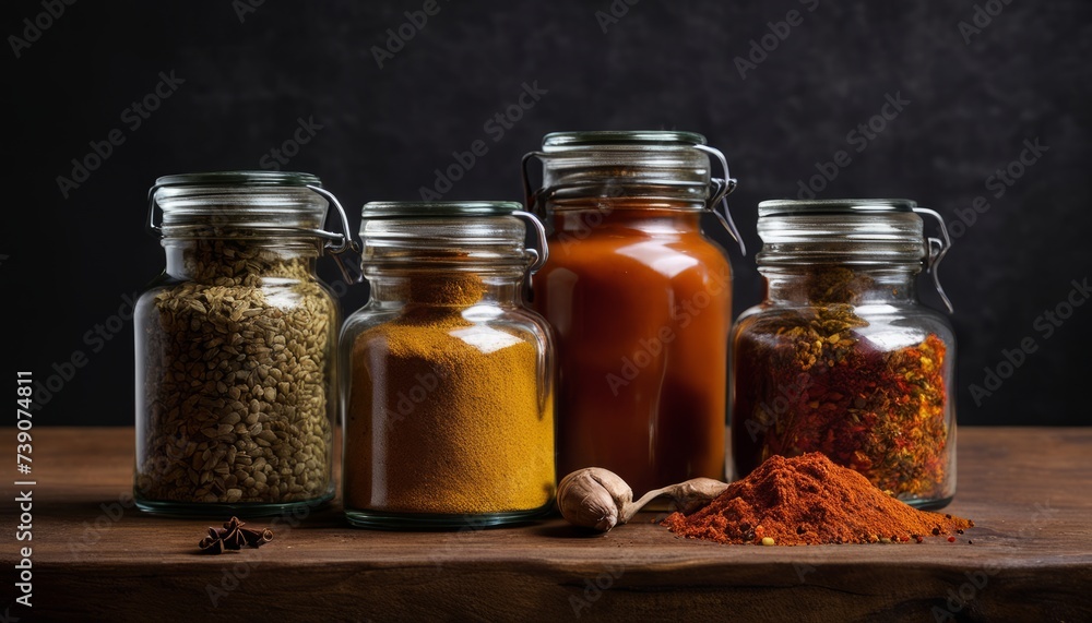 Aromatic spices ready to enhance your culinary creations Aromatic spices ready to enhance your culinary creations