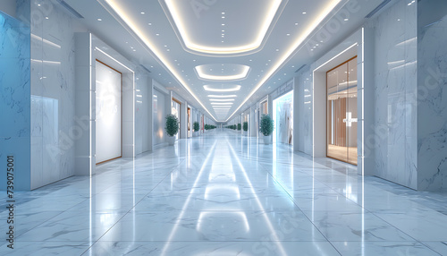 Interior in a modern shopping center