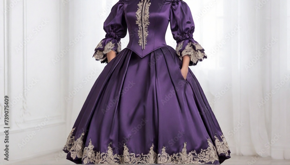 Victorian-style dress.