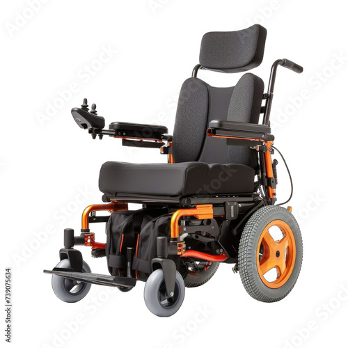 Empty electric wheel chair png / transparent