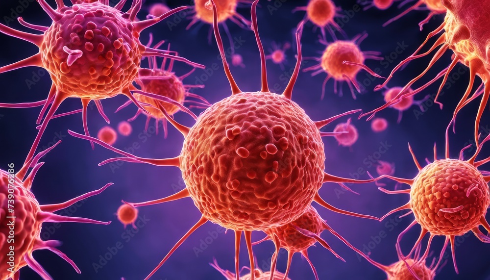Viruses in a microscopic dance - A close-up view of a pandemic Viruses in a microscopic dance - A close-up view of a pandemic