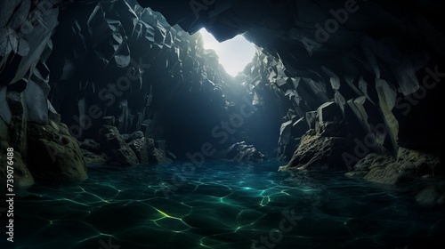 Image of underwater cave.
