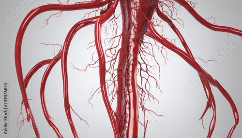  Vascular network in 3D, perfect for medical illustrations photo