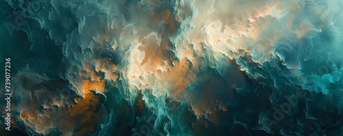 An enchanting modern abstract background inspired by the mythical landscapes and epic adventures of Middle Earth. photo