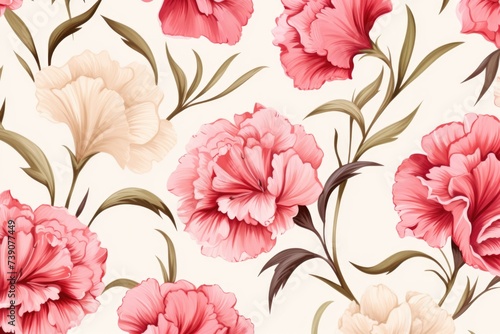 Pattern of flowers on light background