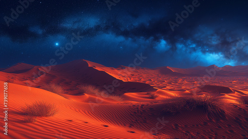 星空の美しい夜の砂漠