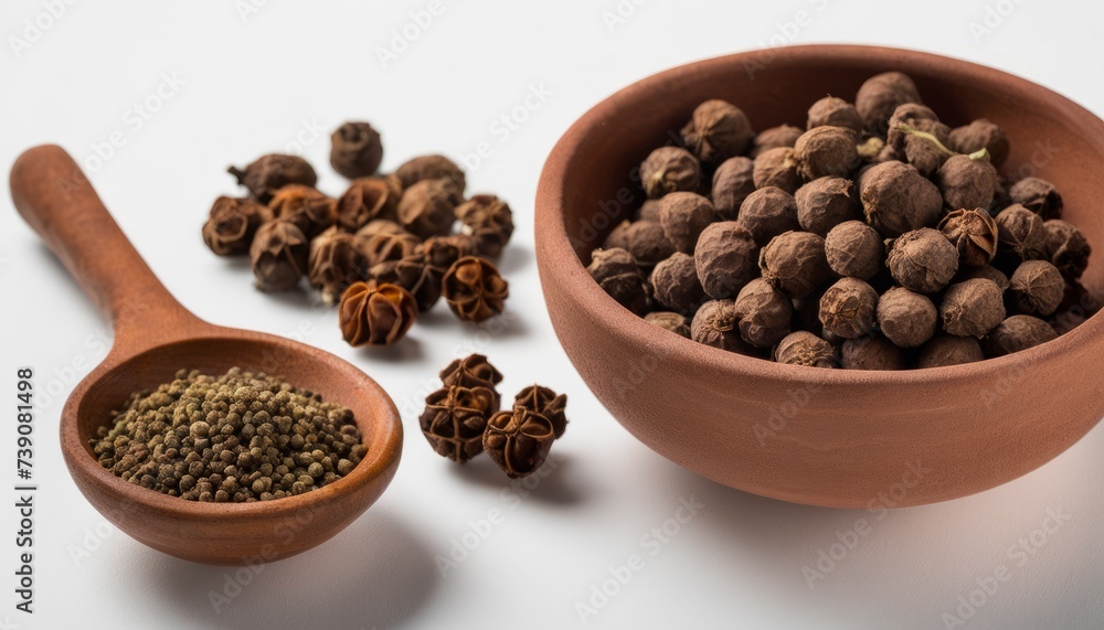 Aromatic spices in rustic bowls, ready to enhance your culinary creations Aromatic spices in rustic bowls, ready to enhance your culinary creations